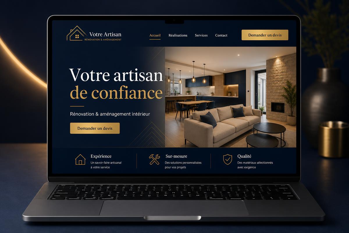 Aperçu du site Signature Artisan pour les métiers de l'artisanat et de la rénovation
