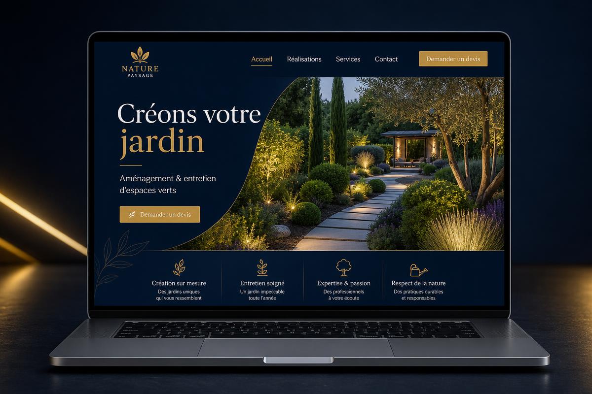 Aperçu du site Signature Paysagiste pour le paysage et l'aménagement extérieur